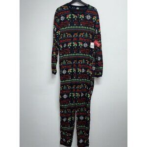 Budweiser Beer Pajamas Mens L Union Suit Christmas Holiday PJs Lounge Jumpsuit